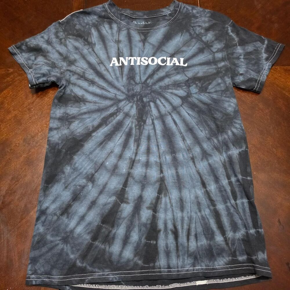 Spencers Unisex Antisocial Tie-Dye Shirt